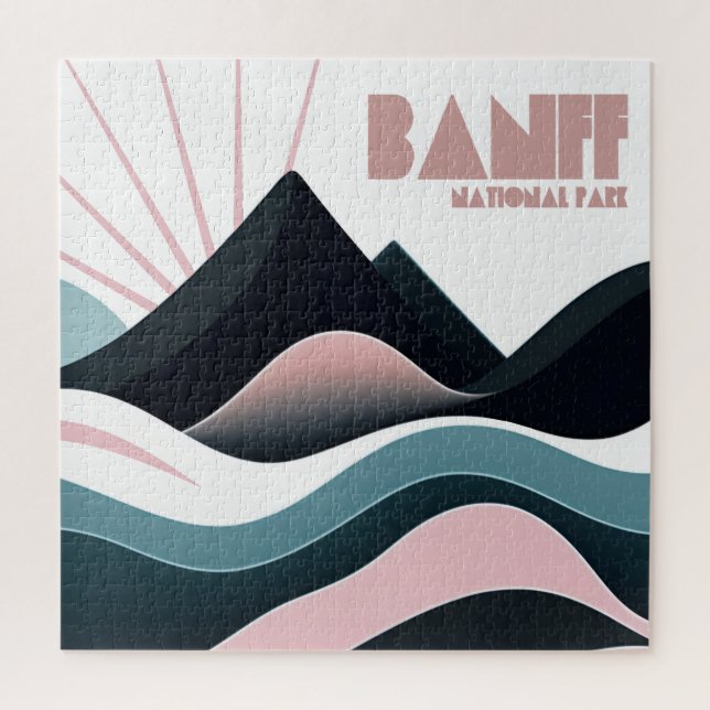 Banff National Park Colored Hills Puzzle (Vertikal)