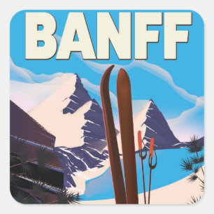 Banff National Park in Alberta, Kanada. Quadratischer Aufkleber