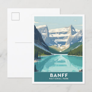 Banff National Park Kanada Reise Illustration Postkarte