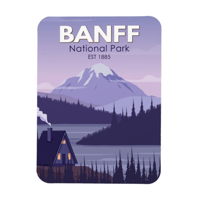 Banff National Park Kanada Reisen Vintag Magnet (Vertikal)