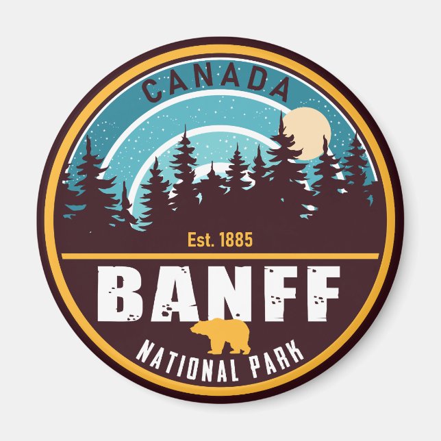 Banff National Park Kanada Reisen Vintag Magnet (Vorne)