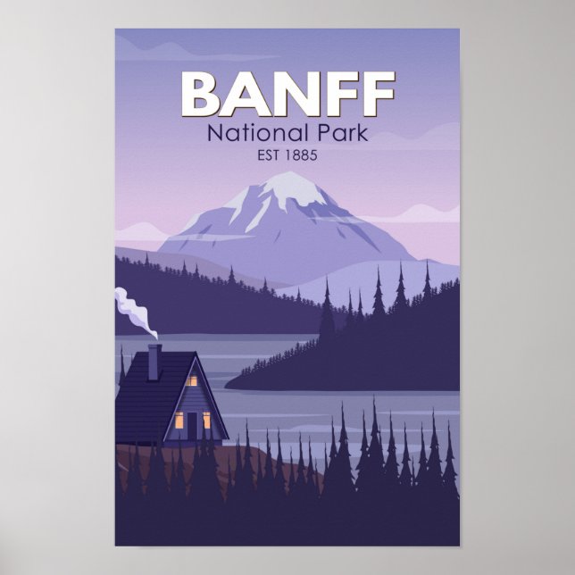 Banff National Park Kanada Reisen Vintag Poster (Vorne)