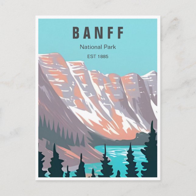 Banff National Park Kanada Reisen Vintag Postkarte (Vorderseite)