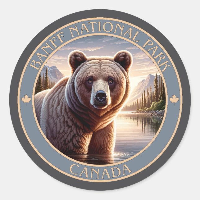 Banff National Park Kanada Runder Aufkleber (Vorderseite)