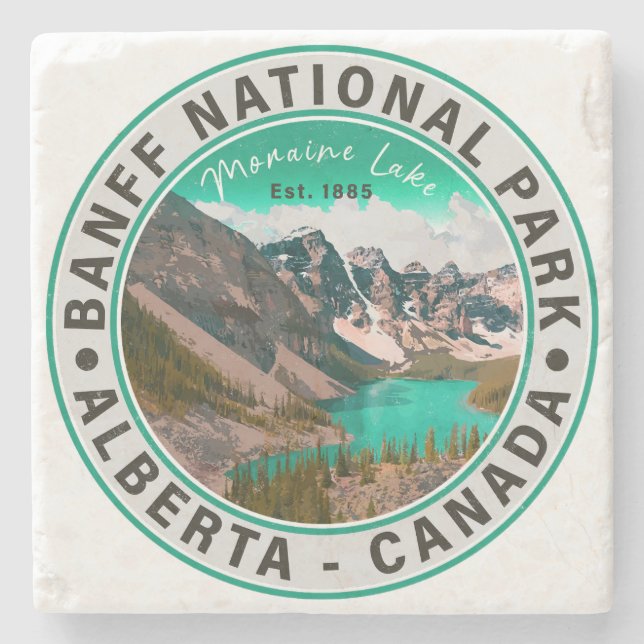 Banff National Park Moraine Lake Alberta Kanada Steinuntersetzer (Vorderseite)