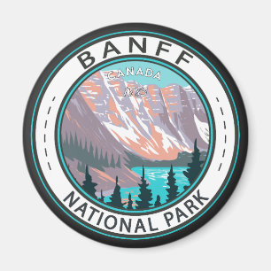 Banff National Park Moraine Lake Vintage Magnet