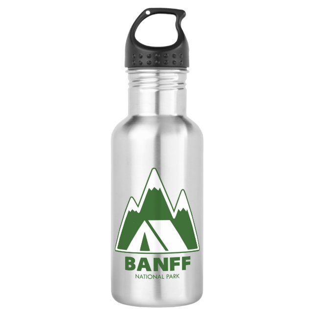 Banff National Park Mountains Camping Edelstahlflasche (Vorderseite)