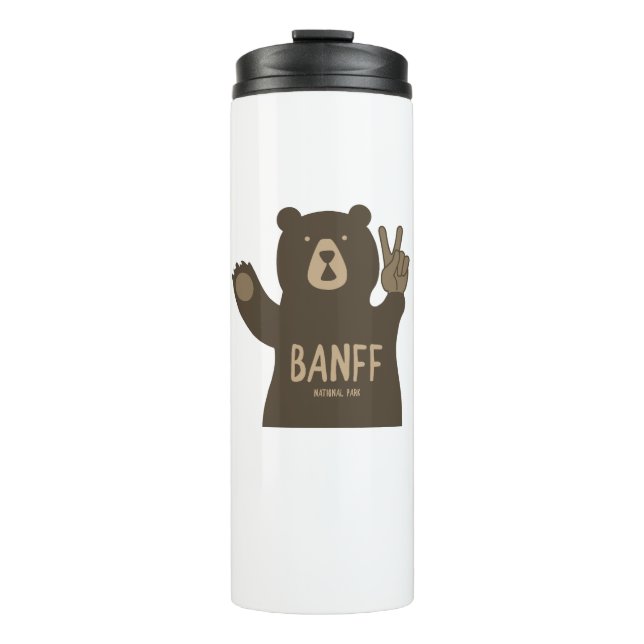 Banff National Park Peace Bear Thermosbecher (Vorderseite)
