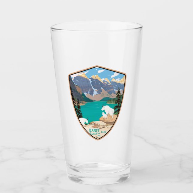 Banff National Park Pint Glass Glas (Vorderseite)