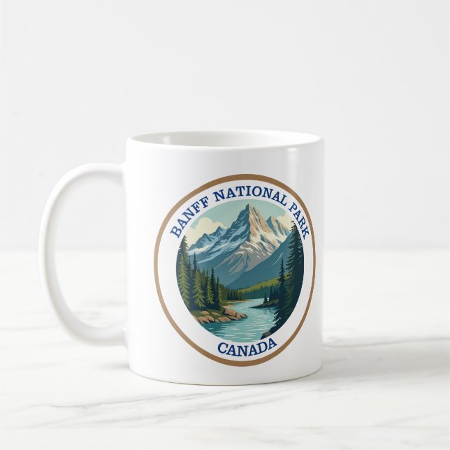 Banff National Park Retro Kaffeetasse (Links)