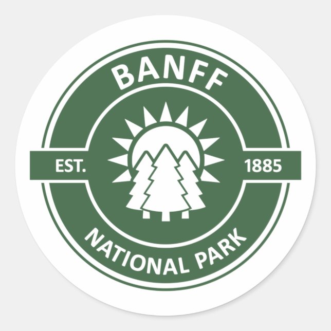 Banff National Park Runder Aufkleber (Vorderseite)