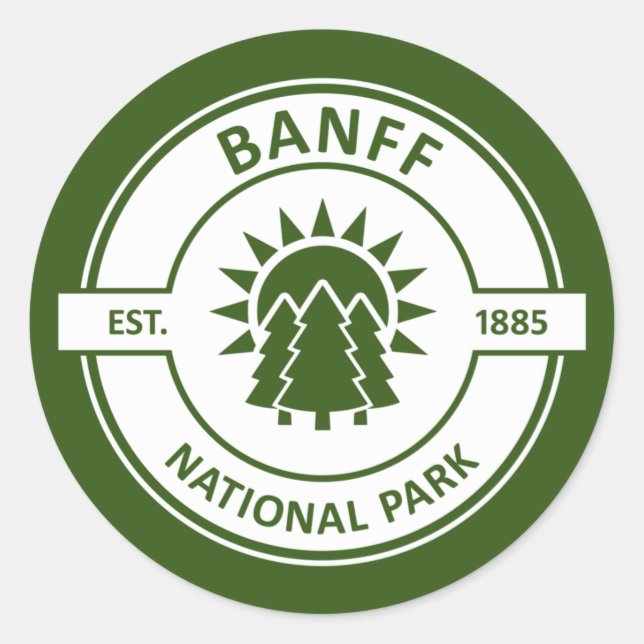 Banff National Park Runder Aufkleber (Vorderseite)