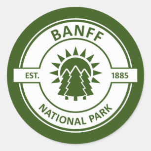 Banff National Park Runder Aufkleber