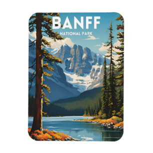 Banff National Park Traditionelles Reiseplakat Magnet