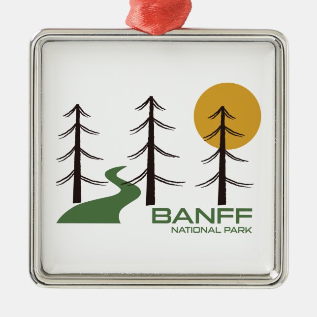 Banff National Park Trail Ornament Aus Metall (Vorne)