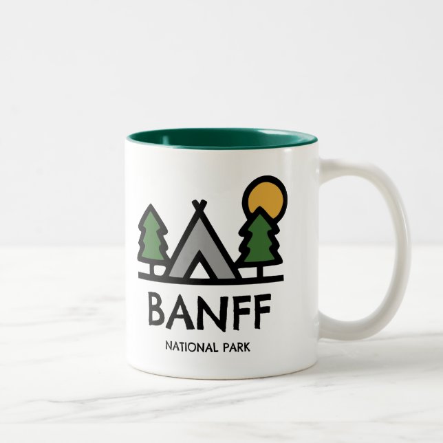 Banff National Park Zweifarbige Tasse (Rechts)