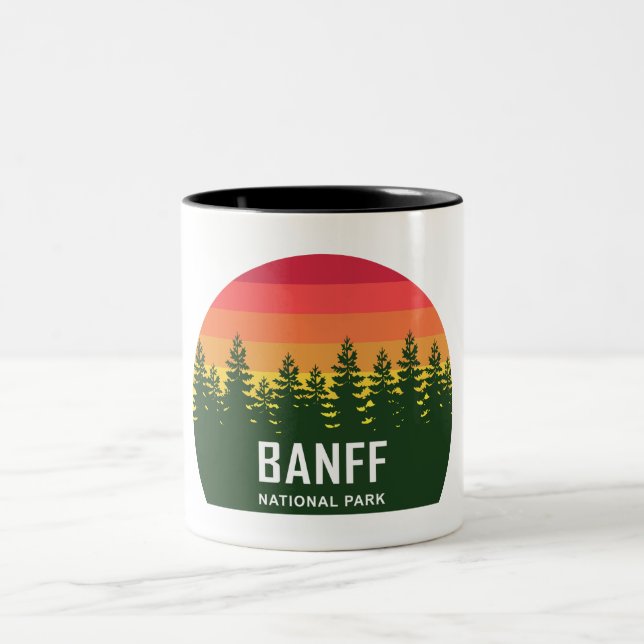 Banff National Park Zweifarbige Tasse (Mittel)