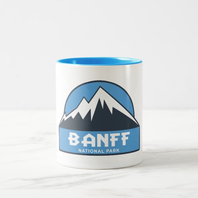 Banff National Park Zweifarbige Tasse (Mittel)