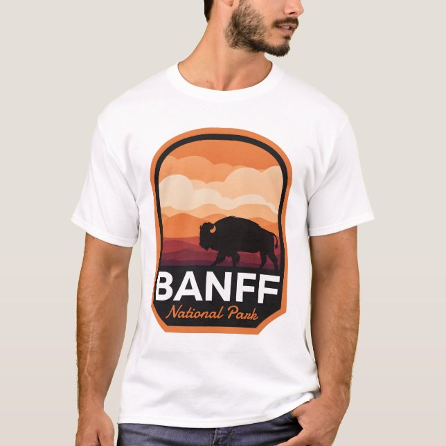 Banff Nationalpark Alberta Bison T-Shirt (Vorderseite)