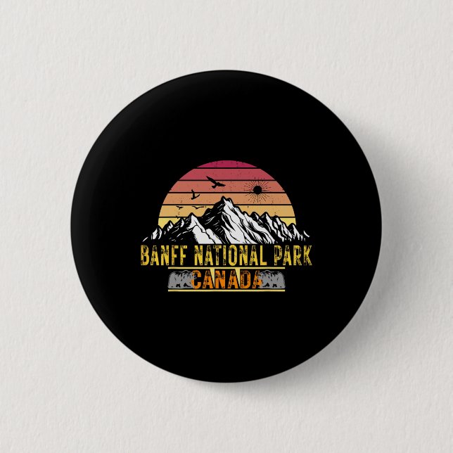 Banff Nationalpark Alberta Kanada Camping Wandern  Button (Vorderseite)