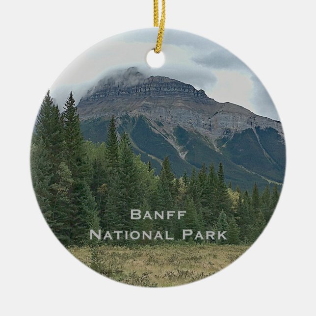Banff Nationalpark Berg Keramik Ornament (Vorne)