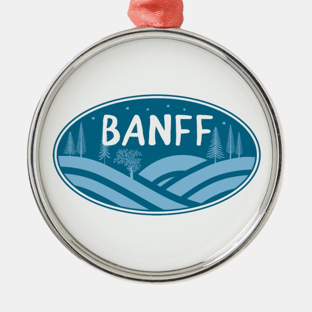 Banff Nationalpark im Freien Ornament Aus Metall (Vorne)