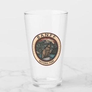 Banff Nationalpark Kanada Reise-Emblem Vintage Glas