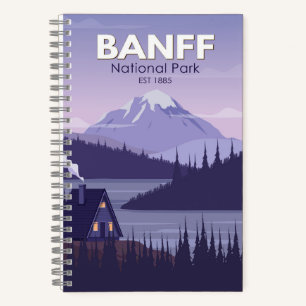 Banff Nationalpark Kanada Reise Vintage Notizbuch