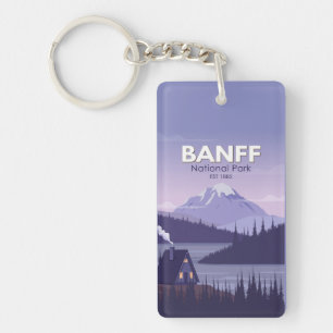 Banff Nationalpark Kanada Reise Vintage Schlüsselanhänger