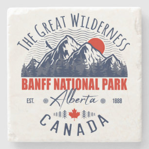 Banff Nationalpark Kanada Reise Vintage Steinuntersetzer
