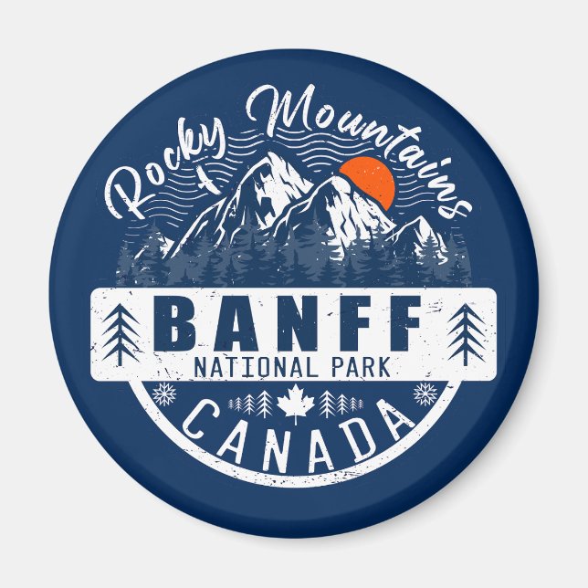 Banff Nationalpark Kanada Vintag erschüttert Magnet (Vorne)