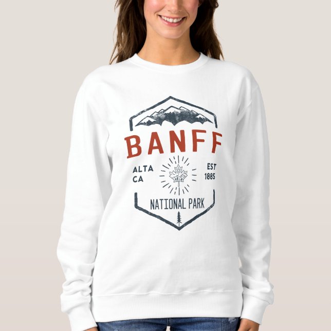 Banff Nationalpark Kanada Vintag erschüttert  Sweatshirt (Vorderseite)