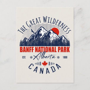 Banff Nationalpark Kanada Vintage-Distressed Postkarte