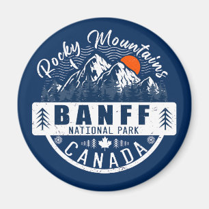 Banff Nationalpark Kanada Vintage-Optik Magnet
