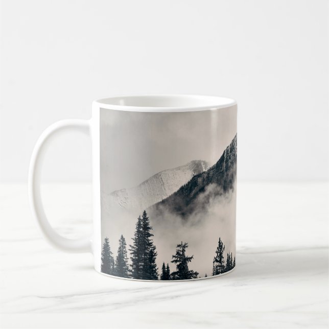 Banff Nationalpark nebelige Berge und Wälder in  Kaffeetasse (Links)