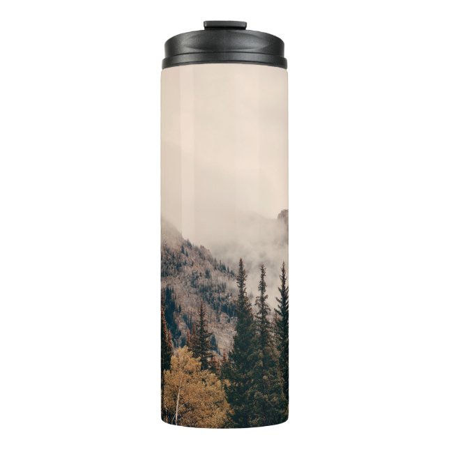 Banff Nationalpark nebelige Berge und Wälder in  Thermosbecher (Vorderseite)