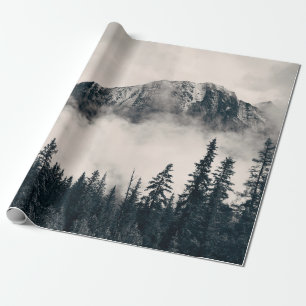 Banff Nationalpark neblige Berge und Wälder in Geschenkpapier