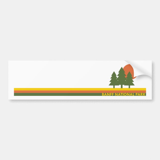 Banff Nationalpark Pine Trees Sun Autoaufkleber (Vorne)