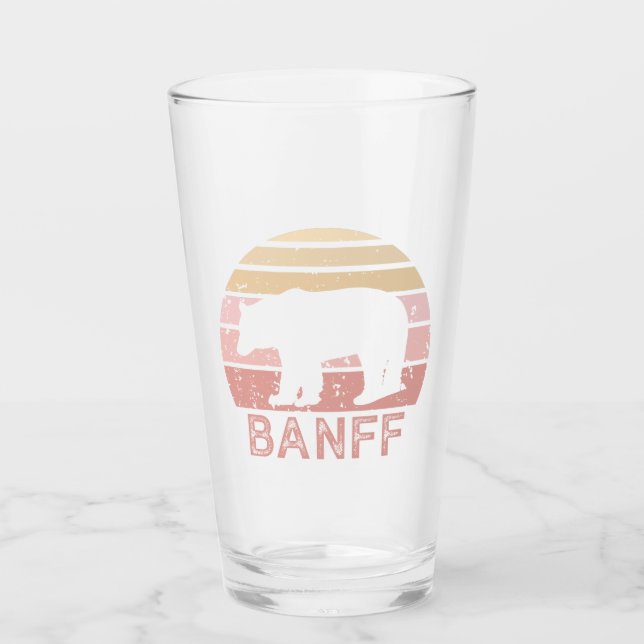 Banff Nationalpark Retro Bear Glas (Vorderseite)