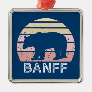 Banff Nationalpark Retro Bear Ornament Aus Metall