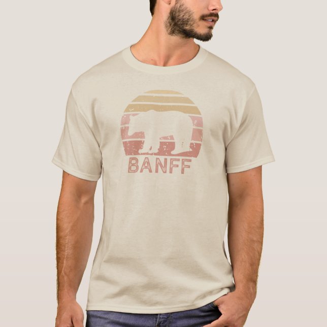 Banff Nationalpark Retro Bear T-Shirt (Vorderseite)