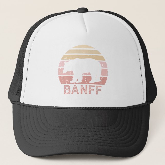 Banff Nationalpark Retro Bear Truckerkappe (Vorderseite)