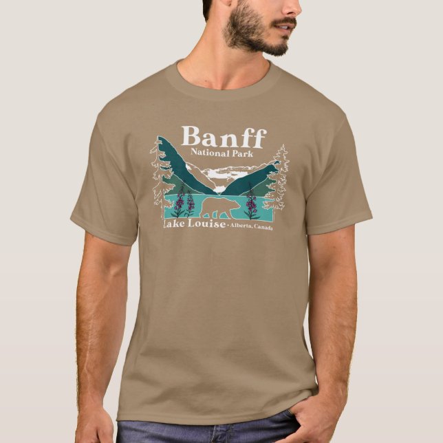 Banff Nationalpark Retro T-Shirt (Vorderseite)
