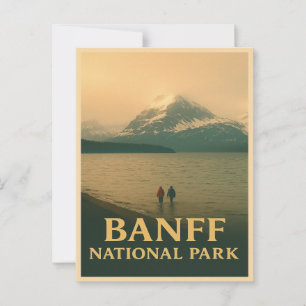 Banff-Nationalpark Vintage-Postkarte Postkarte