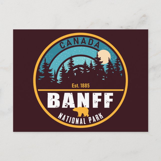 Banff NP Canada Rocky Mountains Vintag Souvenirs Postkarte (Vorderseite)