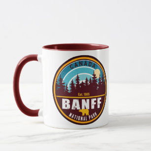 Banff NP Canada Rocky Mountains Vintag Souvenirs Tasse