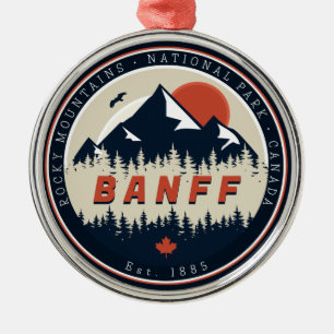 Banff NP Kanada Rocky Mountains Vintage Souvenirs Ornament Aus Metall