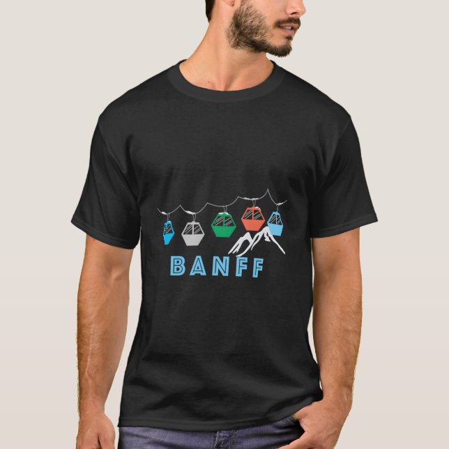 Banff Ski Mountain Gondola - Banff Kanada T-Shirt (Vorderseite)