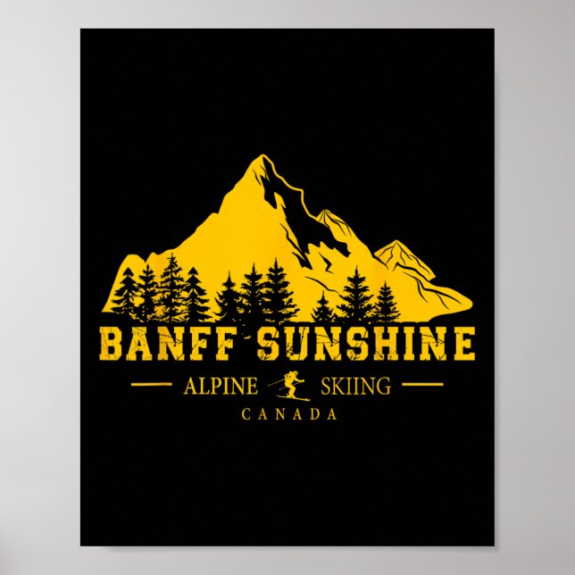 Banff Sunshine Canada Ski Resort Alpine Skiing  Poster (Vorne)