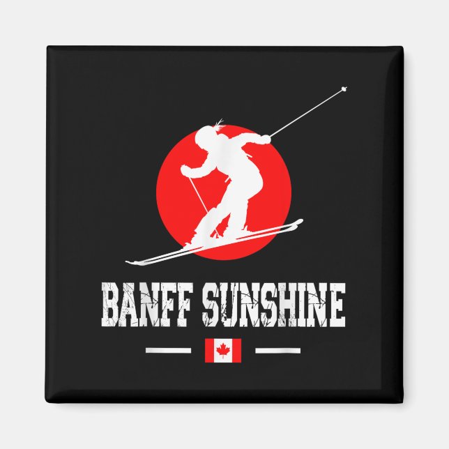 Banff Sunshine Canada Ski Resort Rocky Mountains S Magnet (Vorne)